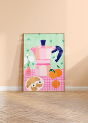 Breakfast Moka Pot Print